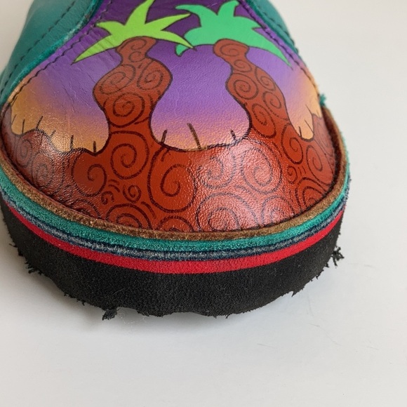 Soletech art to wear painted lace sneakers palm trees sun and moon - Picture 5 of 16